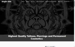 Bright Side Tattoo Studio website