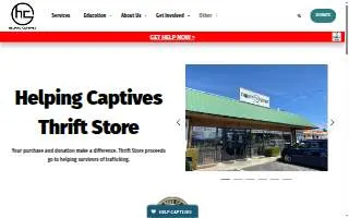 Helping Captives Thrift Store website