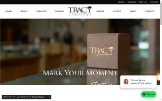 Tracy Jewelers website