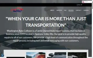 Washington Auto Collision website