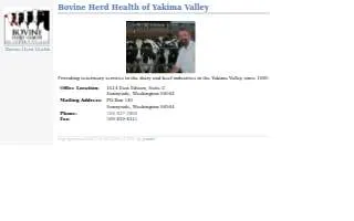 Bovine Herd Health-Yakima Valley website