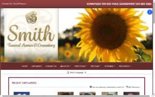 Smith Funeral Home of Sunnyside website