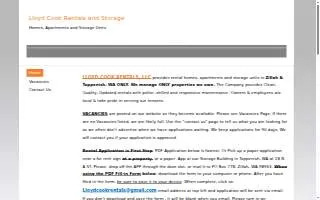 Lloyd Cook Rentals and Storage, LLC website
