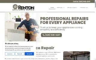 Appliance Repair Renton Specialist website