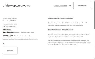 Christy Upton CPA, PS website