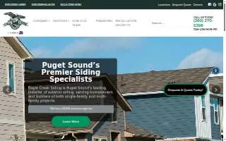 Eagle Creek Siding - Tumwater website