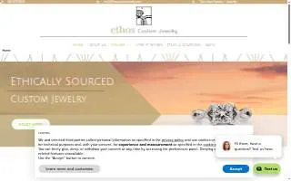 Ethos Custom Jewelry website
