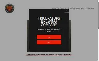 Triceratops Brewing Company website