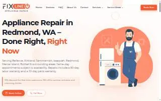 FixLine Appliance Repair website