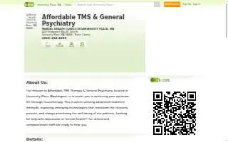 Affordable TMS & General Psychiatry website
