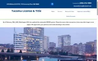 Tacoma License & Title website