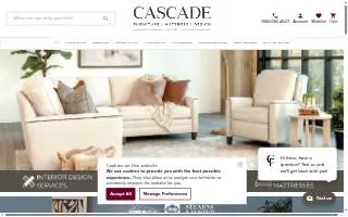 Cascade Furniture and Mattress website