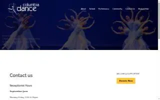 Columbia Dance Center website