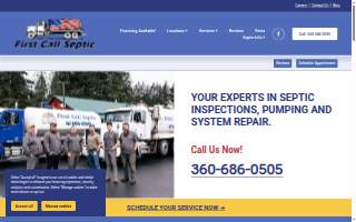 First Call Septic Services website