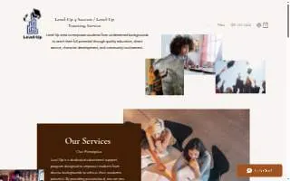 Level Up Tutoring of Vancouver website