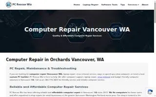PC Rescue Wiz website