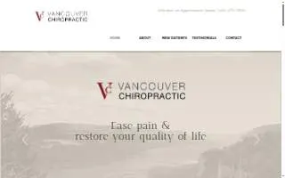 Vancouver Chiropractic website
