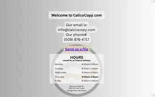 Calico Copy website