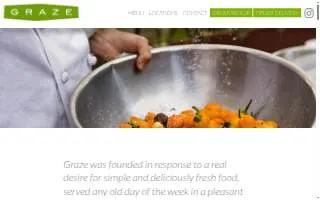 Graze 'a Place To Eat' website