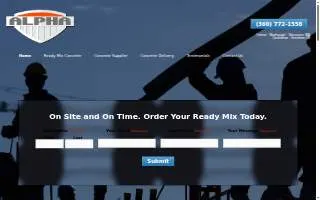Alpha Ready Mix website