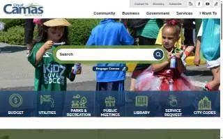 Camas Community Center website
