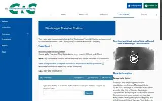 Columbia Resource Company - Washougal Transfer Station website