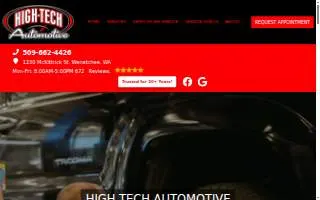 High Tech Automotive of Wenatchee website