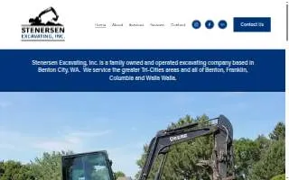 Stenersen Excavating website