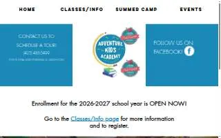 Adventure Kids Academy website