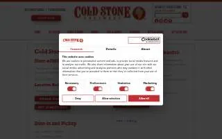 Cold Stone Creamery of Woodinville website