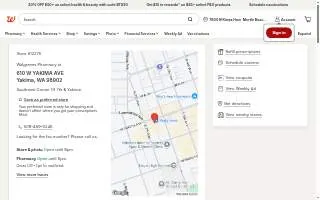 Walgreens Pharmacy of Yakima website