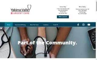 Yakima Valley Urgent Care website