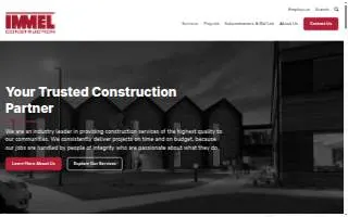 Immel Construction of Allouez website