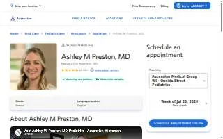 Ashley M. Preston, MD website