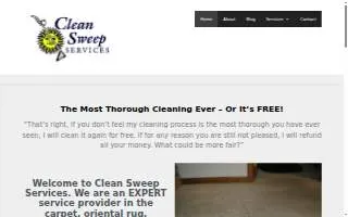 Clean Sweep Services of Appleton website