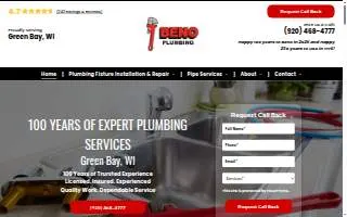 Beno Plumbing of Ashwaubenon website