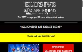 Elusive Escape Rooms of Beaver Dam website