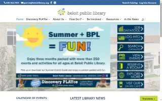 Beloit Public Library website