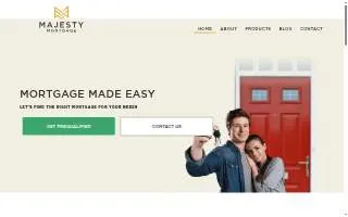 Majesty Mortgage of Brookfield website