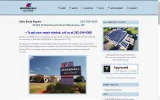 Marshall Auto Body website