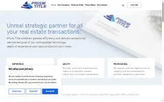 Prism Title Midwest, LLC website