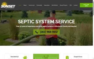 Sunset Septic Service of Brookfield website