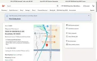 Walgreens Pharmacy of Brookfield website