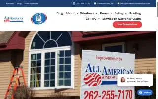 All American Window & Door Co of Brown Deer website