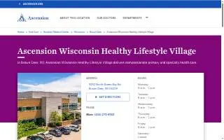Ascension Wisconsin Healthy Lifestyle Village website