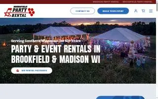 Brookfield Party Rental website