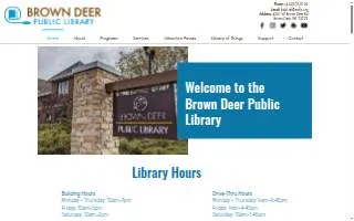 Brown Deer Public Library website