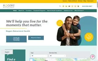 Rogers Behavioral Health of Oconomowoc website