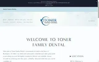 Toner Family Dentistry website