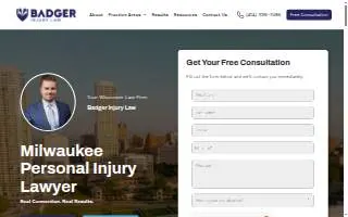 Badger Injury Law website
